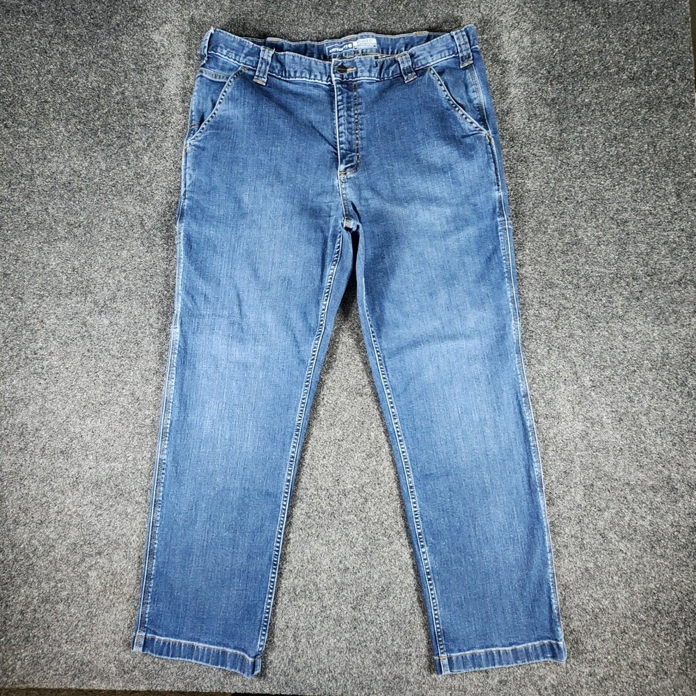 Carhartt Rugged Flex Relaxed Fit Utility Jeans Blue Mens 38x30 BD2808-M Denim